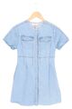 ZARA Jeanskleid Kinder Gr. 140 Blau Kurzarm Sommer