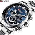 Luxus Herren Armbanduhr Chronograph Wasserdicht Kalender Datum Analog Quarz Uhr