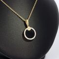 Wert 1630 € Brillant Onyx Anhänger mit Kette 585 14 Karat Gelb Gold