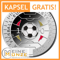 11 Euro Münze UEFA FUßBALL-EUROPAMEISTERSCHAFT 2024 Deutschland Silbermünze★ 0€ Versand! ★ Inklusive hochwertiger Kapsel! ★