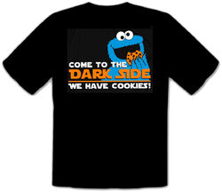 Come to the dark side star we have cookies Krümelmonster Schwarz T-SHIRT -195