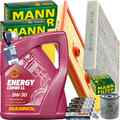 MANN INSPEKTIONSPAKET+1x5L MANNOL 5W-30 MOTORÖL passend für AUDI A3 SEAT LEON VW