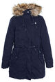 Khujo Codish Parka Winterjacke Anorak Mantel Gefüttert Fellkragen Damen Oliv