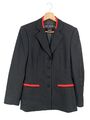 ESCADA MARGARETHA LEY Woll-Blazer Damen Gr. DE 36 schwarz-rot Casual-Look