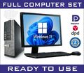 Schnelles Windows11 PC SET Dell/HP Dual Core Computer & TFT 19" Monitor 8GB 500GB Festplatte