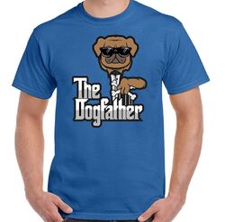 THE DOG VATER T-SHIRT, Herren lustig DOGFATHER T-SHIRT Top Vatertag Vater Papa Pops