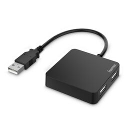 Hama Hub USB 2.0 Multiport 4-fach USB-A Splitter Verteiler 480 Mbit bus-powered