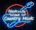 24"x20"Gitarre Nashville Home Of Country Music Neonreklame Wohnzimmer Nachtlicht