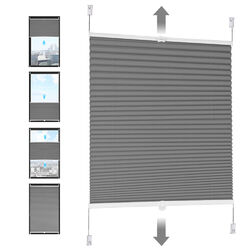 Plissee Klemmfix ohne Bohren Faltrollo Fenster Tür Verspannt Plisseerollo RolloGröße=Breite(25-130cm)xLänge(100-200cm)√  Sonnenschutz√