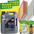 MANN INSPEKTIONSPAKET+LIQUI MOLY 5W-30 ÖL passend für OPEL CORSA D 1.3 CDTI