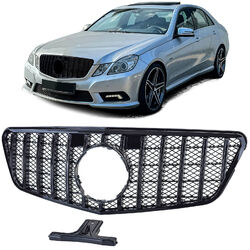 Sport Kühlergrill Schwarz Glanz passt für Mercedes E W212 S212 ab 2009-2013