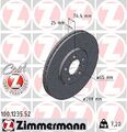 ZIMMERMANN SET 2X BREMSSCHEIBE 100.1235.52 FÜR AUDI A3 + A1 + SPORTBACK 96-18