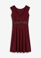 Festliches Kleid mit Spitzen-Details Gr. 52/54 Burgund Abendkleid Minikleid Neu