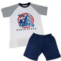 Jungen Kinder Sonic the Hedgehog kurze PJS Pyjama T-Shirt Shorts Set Alter 5-12 Jahre