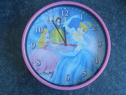 Prinzess Kinderzimmeruhr -Prinzessin 25 cm Kinderuhr Kinderzimmer Uhr