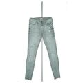 ZARA Damen 7/8 ankle Jeans Hose slim skinny stretch 36 destroyed used look grau 