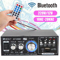 1200W bluetooth Mini Verstärker HiFi Power Audio Stereo Bass AMP USB FM Auto DE
