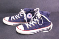 Converse All Star Classic Chucks HI Sneaker Gr. 36 blau weiß Lochstickerei CB600