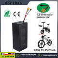 36V 10Ah City E-Bike Li-Ion Akkupack Pedelec Batterie Elektrofahrrad akku 360Wh