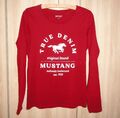 Mustang Damenshirt ANNE 36 S NEU weinrot Langarmshirt Longsleeve Shirt