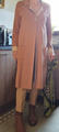 comma Strickmantel Long Cardigan Gr.40 cognac beige Viskose-Baumwolle