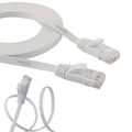 20m Flach Kabel Netzwerkkabel Patchkabel LAN Kabel Internet DSL DÜNN CAT 6 Weiss