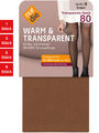 Nur Die Damen Feinstrumpfhose Warm & Transparent 80 DEN Strumpfhose Mehrpack