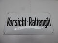 Original Emailschild Hinweisschild "Vorsicht-Rattengift" Selten Email 38 x 18,5