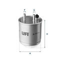 Kraftstofffilter Filtereinsatz 24.117.00 UFI für RENAULT LAGUNA III LAGUNA Coupe