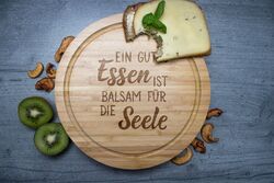 Käseschneidebrett mit Besteck Käseplatte Käsebrett Servierbrett Käse mit Gravur