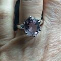 * 100 % Original 4,12ct Rose De France Amethyst Sterlingsilber Ring *