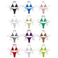 Womens 2-Pieces Strappy Swimming Suit High Cut Beachwear String Bikinis