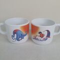 Vintage 1990 Disney Aladdin Becher Tasse 2er Set Cole & Mason Kunststoff