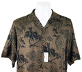 Tommy Bahama Herren 100 % seidenbraun S/S LUXUS HAWAIIIANISCHES SHIRT - L - 46" - UVP £109