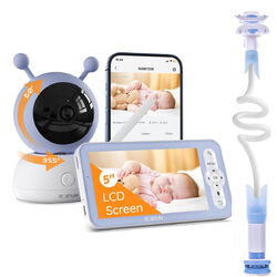 BOIFUN Babyphone mit Kamera 5" Video Baby Monitor 4-Fach Zoom Temperatursensor