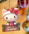 Hello Kitty Frohe Weihnachten Schild Acryl Weihnachtsschmuck Baumschmuck flach