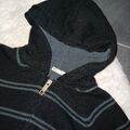 Neu Strickfleecejacke Hoodie 104 Strickjacke Kuschelig Schwarz Fleece TopZustand