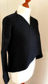 NEUw CRAZY MODE made in Italy WollMix Cardigan Strick Jacke WOW Schnitt black SM