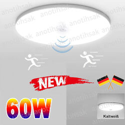 ⭐ LED Deckenlampe mit Bewegungsmelder Sensor 60W Deckenleuchte Flurlampe Lampe ⭐