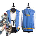 Game Guilty Gear Strive Bridget Cosplay Costume Hoodie Jacket Skirt Party Outfit