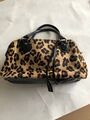 Damen Schultertasche / Handtasche Leopard Vintage