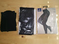 3 x Damen Strumpfhose. Größe 46 (2 x ) und 48/50 (1x). Schwarz mit Struktur. NEU