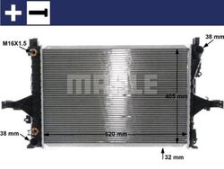 MAHLE Kühler Wasserkühler Motorkühlung Motorkühler BEHR CR 1547 000S