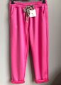 Casual Jogpants 8 Farben Stretch Damen Gr. 36 38 40 42 S M L XL Hose Italy