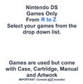 Nintendo DS-Spiele von R bis Z - Wählen Sie Ihre Spiele aus der Dropdown-Liste aus