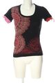 DESIGUAL Print-Shirt Damen Gr. DE 34 schwarz-pink-rot Casual-Look