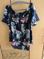 NEU**Carmen-Bluse blau-bunt Gr. L (42)