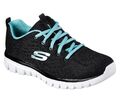 Skechers Sport Womens GRACEFUL GET CONNECTED Sneakers Damen Schuhe Schwarz