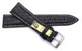 Uhrenband 21mm /18 echt Alligator black kompatibel Breitling Kroko Germany made