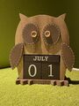 Eulen Kalender - Holz - Datum Eule - Stand-Kalender - Sytlish sweet -